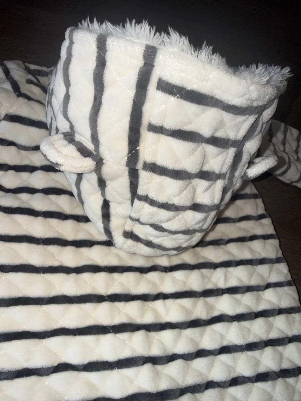 Nordstrom Baby Striped Quilted Fleece-Lined Winter Snowsuit Bunting (3-6M)